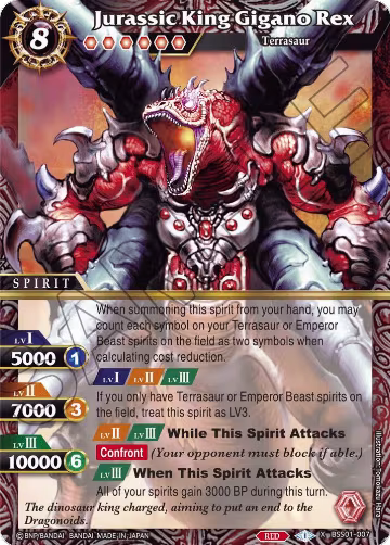Jurassic King Gigano Rex (BSS01-007), Dawn of History — Battle Spirits card price