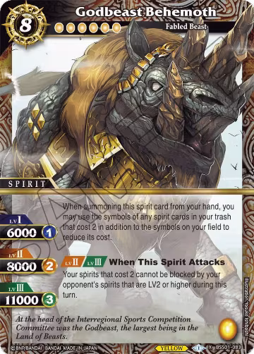 Godbeast Behemoth (BSS01-083), Dawn of History — Battle Spirits card price