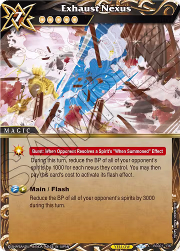 Exhaust Nexus (BSS01-136), Dawn of History — Battle Spirits card price
