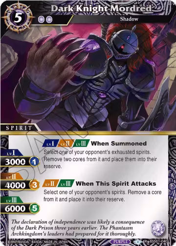 Dark Knight Mordred (Box Topper) (BSS01-040), Dawn of History — Battle Spirits card price