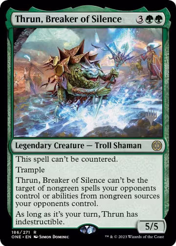 Thrun, Breaker of Silence (186), Promo Pack: Phyrexia: All Will Be One — Magic card price