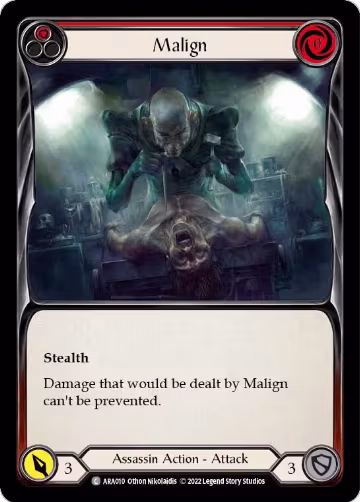Malign (Red) (ARA010), Blitz Deck: Outsiders - Arakni — Flesh & Blood card price