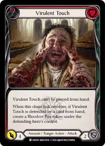 Virulent Touch (Red) (ARA014), Blitz Deck: Outsiders - Arakni — Flesh & Blood card price