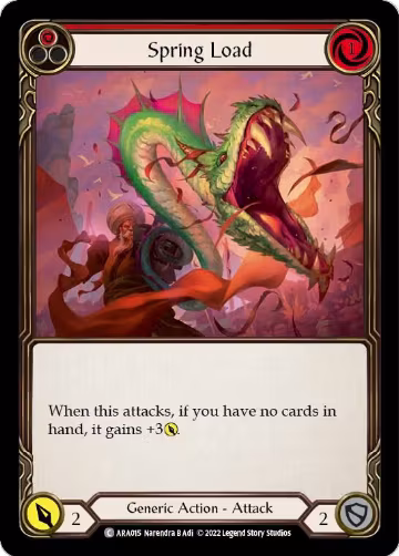 Spring Load (Red) (ARA015), Blitz Deck: Outsiders - Arakni — Flesh & Blood card price