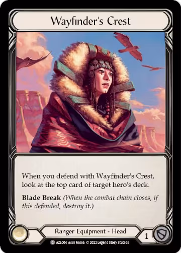 Wayfinder's Crest (AZL004), Blitz Deck: Outsiders - Azalea — Flesh & Blood card price
