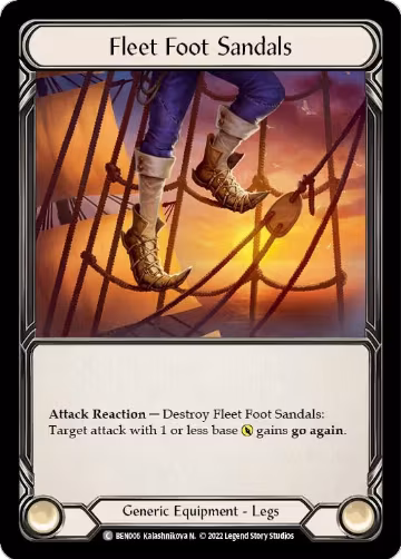 Fleet Foot Sandals (BEN006), Blitz Deck: Outsiders - Benji — Flesh & Blood card price
