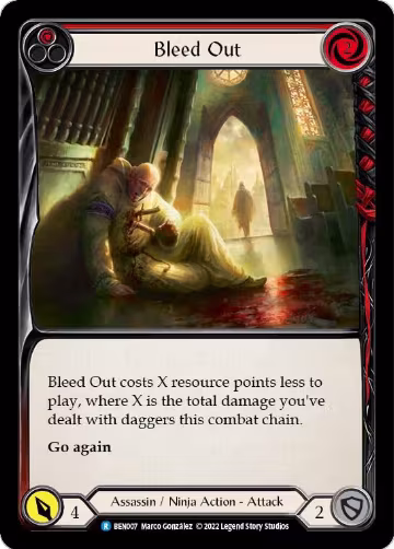 Bleed Out (Red) (BEN007) — card price