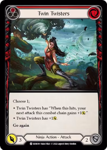 Twin Twisters (Red) (BEN009), Blitz Deck: Outsiders - Benji — Flesh & Blood card price