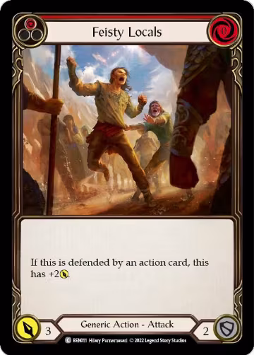 Feisty Locals (Red) (BEN011), Blitz Deck: Outsiders - Benji — Flesh & Blood card price