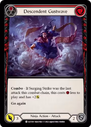 Descendent Gustwave (Red) (KAT008), Blitz Deck: Outsiders - Katsu — Flesh & Blood card price