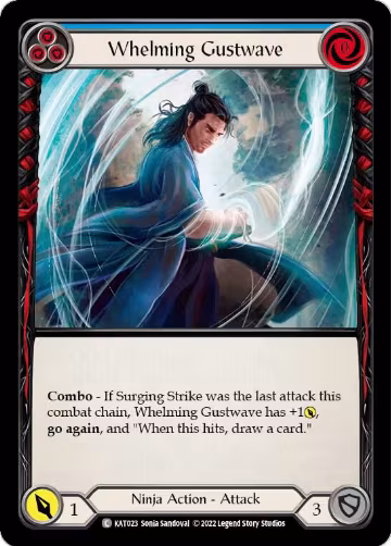Whelming Gustwave (Blue) (KAT023), Blitz Deck: Outsiders - Katsu — Flesh & Blood card price