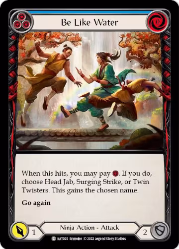 Be Like Water (Blue) (KAT025), Blitz Deck: Outsiders - Katsu — Flesh & Blood card price