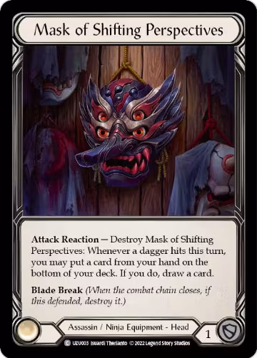 Mask of Shifting Perspectives (UZU003), Blitz Deck: Outsiders - Uzuri — Flesh & Blood card price