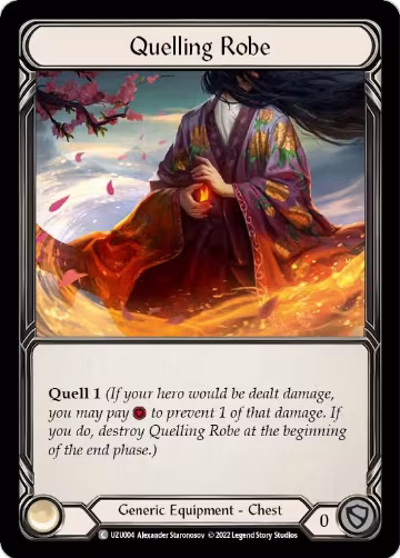 Quelling Robe (UZU004), Blitz Deck: Outsiders - Uzuri — Flesh & Blood card price