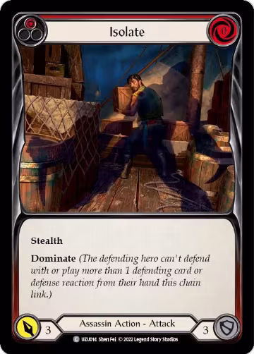 Isolate (Red) (UZU014), Blitz Deck: Outsiders - Uzuri — Flesh & Blood card price