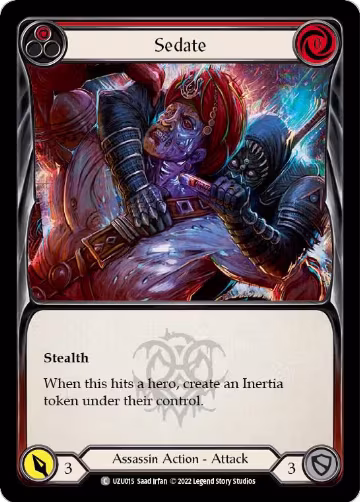Sedate (Red) (UZU015), Blitz Deck: Outsiders - Uzuri — Flesh & Blood card price