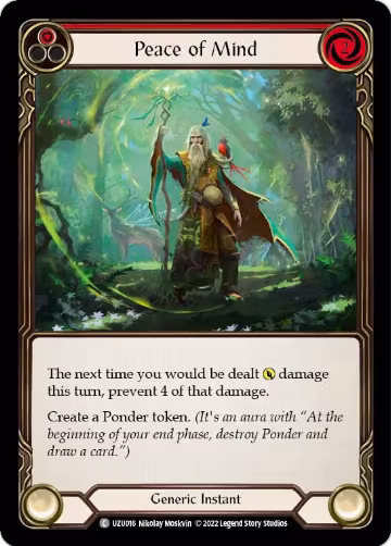 Peace of Mind (Red) (UZU016), Blitz Deck: Outsiders - Uzuri — Flesh & Blood card price