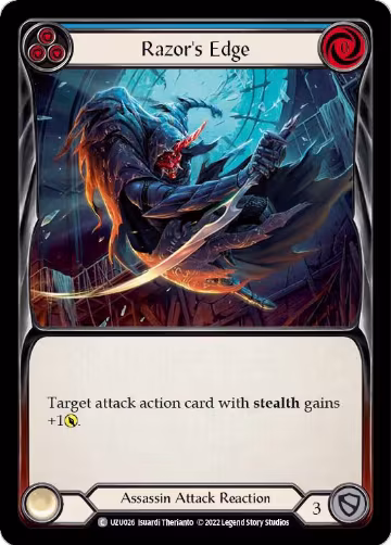 Razor's Edge (Blue) (UZU026), Blitz Deck: Outsiders - Uzuri — Flesh & Blood card price