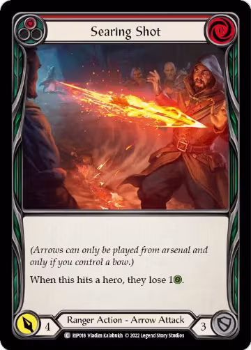Searing Shot (Red) (RIP018), Blitz Deck: Outsiders - Riptide — Flesh & Blood card price