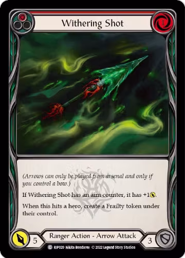 Withering Shot (Red) (RIP020), Blitz Deck: Outsiders - Riptide — Flesh & Blood card price