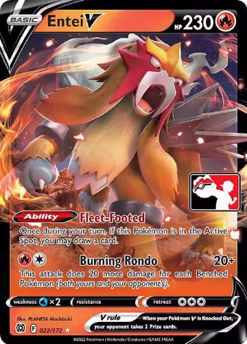 Entei V - 022/172 (022/172), Prize Pack Series Cards — Pokémon card price