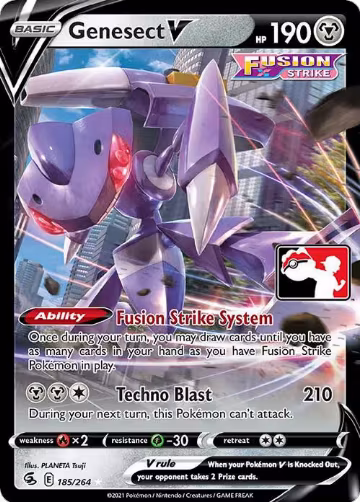 Genesect V - 185/264 (185/264), Prize Pack Series Cards — Pokémon card price