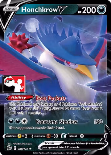 Honchkrow V - 088/172 (088/172), Prize Pack Series Cards — Pokémon card price
