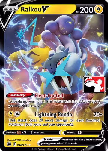 Raikou V - 048/172 (048/172), Prize Pack Series Cards — Pokémon card price
