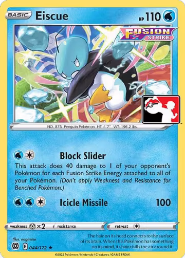 Eiscue - 044/172 (044/172), Prize Pack Series Cards — Pokémon card price