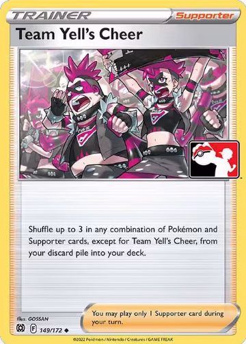 Team Yell's Cheer - 149/172 (149/172), Prize Pack Series Cards — Pokémon card price