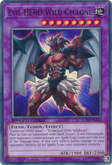 Evil HERO Wild Cyclone (SGX3-ENA23), Speed Duel GX: Duelists of Shadows — Yu-Gi-Oh! card price