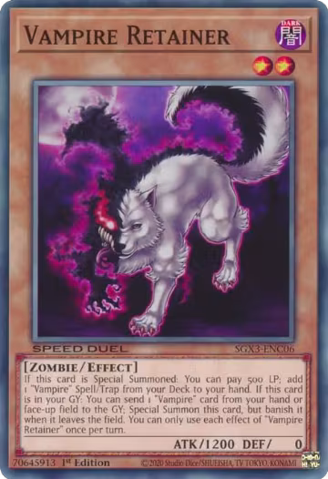Vampire Retainer (SGX3-ENC06), Speed Duel GX: Duelists of Shadows — Yu-Gi-Oh! card price