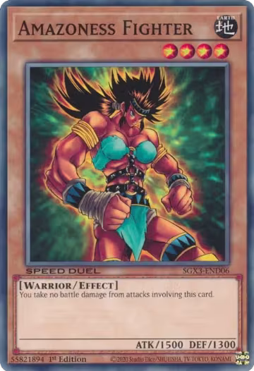 Amazoness Fighter (SGX3-END06), Speed Duel GX: Duelists of Shadows — Yu-Gi-Oh! card price