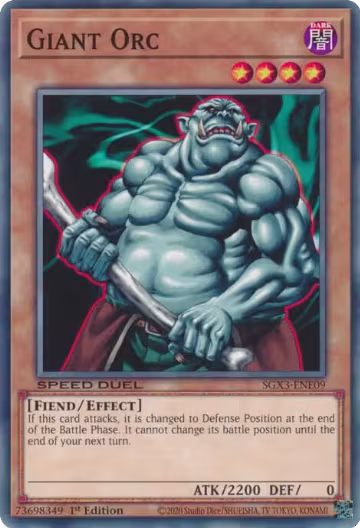 Giant Orc (SGX3-ENE09), Speed Duel GX: Duelists of Shadows — Yu-Gi-Oh! card price