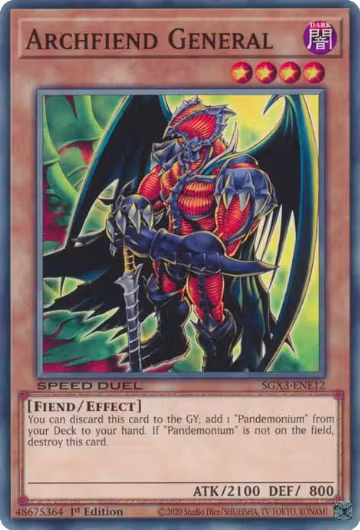 Archfiend General (SGX3-ENE12), Speed Duel GX: Duelists of Shadows — Yu-Gi-Oh! card price