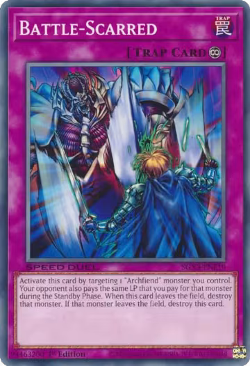 Battle-Scarred (SGX3-ENE19), Speed Duel GX: Duelists of Shadows — Yu-Gi-Oh! card price
