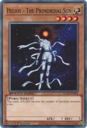 Helios - The Primordial Sun (SGX3-ENF01), Speed Duel GX: Duelists of Shadows — Yu-Gi-Oh! card price