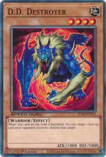 D.D. Destroyer (SGX3-ENF11), Speed Duel GX: Duelists of Shadows — Yu-Gi-Oh! card price