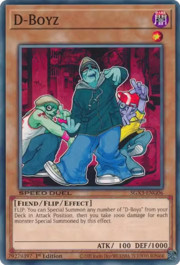 D-Boyz (SGX3-ENG06), Speed Duel GX: Duelists of Shadows — Yu-Gi-Oh! card price