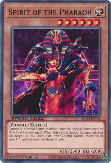 Spirit of the Pharaoh (SGX3-ENI05), Speed Duel GX: Duelists of Shadows — Yu-Gi-Oh! card price