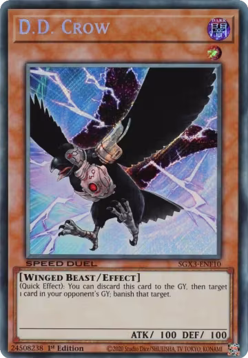 D.D. Crow (Secret Rare) (SGX3-ENF10), Speed Duel GX: Duelists of Shadows — Yu-Gi-Oh! card price