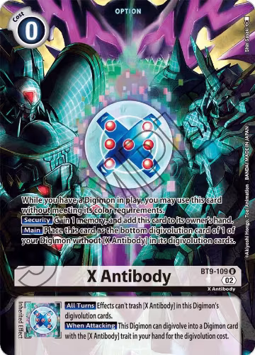 X Antibody (Alternate Art) (BT9-109 U), Starter Deck 14: Beelzemon Advanced Deck Set — Digimon card price