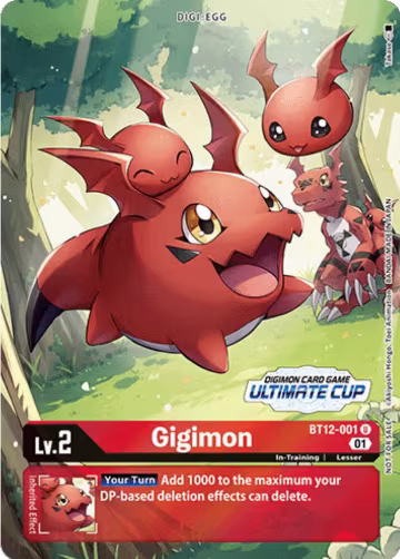 Gigimon (Ultimate Cup) (BT12-001 U), Across Time — Digimon card price