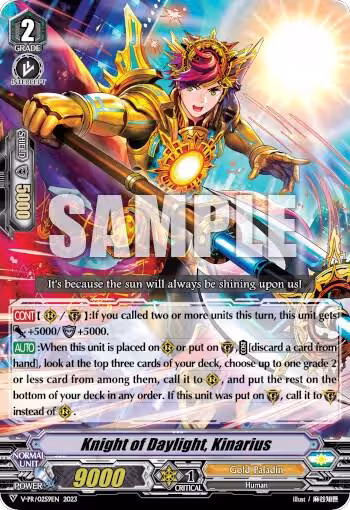 Knight of Daylight, Kinarius (V-PR/0259EN 2023), V Promo Cards — Vanguard card price