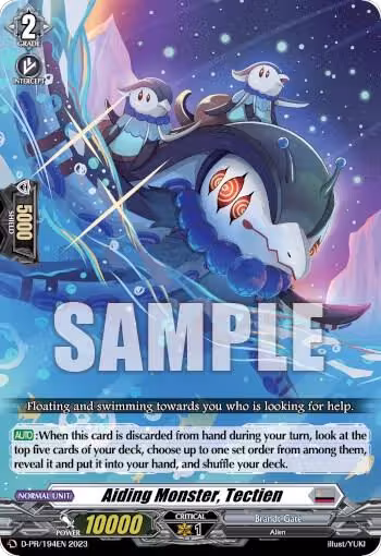Aiding Monster, Tectien (D-PR/194EN 2023), D Promo Cards — Vanguard card price