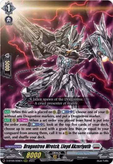 Dragontree Wretch, Lloyd Akzeriyuth (D-BT09/009EN), D-BT09: Dragontree Invasion — Vanguard card price