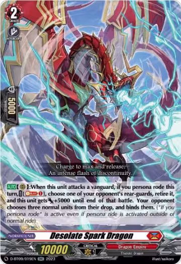Desolate Spark Dragon (D-BT09/019EN), D-BT09: Dragontree Invasion — Vanguard card price