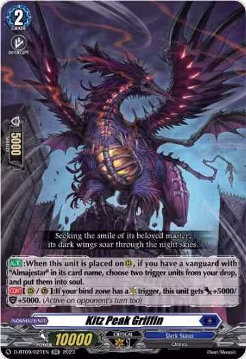 Kitz Peak Griffin (D-BT09/021EN), D-BT09: Dragontree Invasion — Vanguard card price