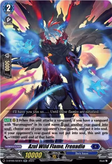 Azul Wild Flame, Frenadio (D-BT09/023EN), D-BT09: Dragontree Invasion — Vanguard card price