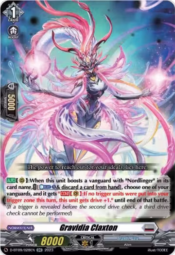 Gravidia Claxton (D-BT09/028EN), D-BT09: Dragontree Invasion — Vanguard card price